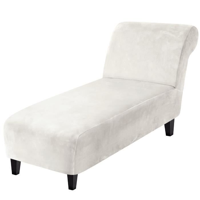 Housse de chaise longue en velours housse de canapé inclinable extensible sans accoudoirs pour salon chambre à coucher