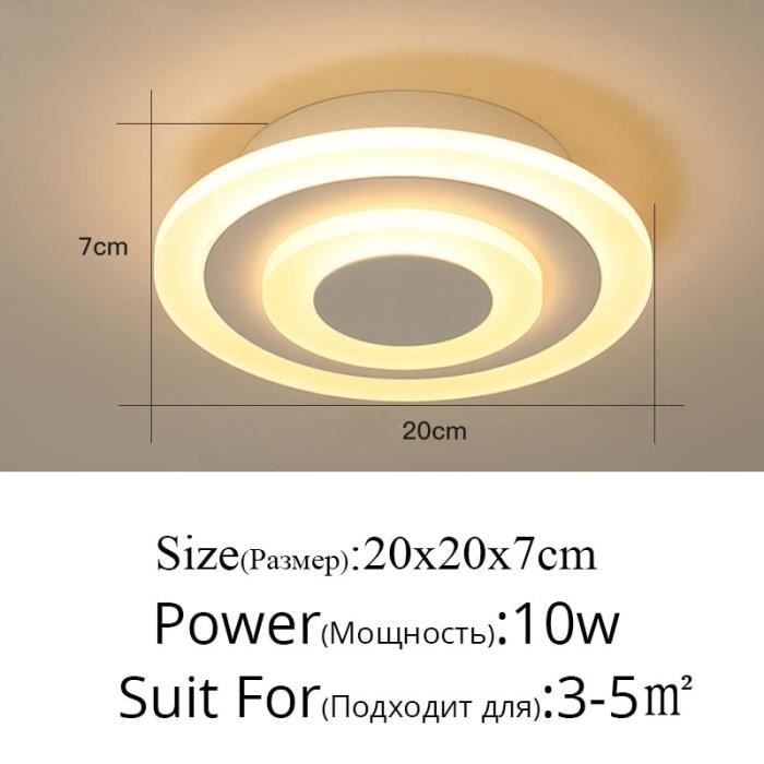 PLAFONNIER,QLJ960 A White-Warm white No Remote--Plafonnier LED au ...