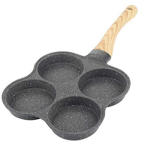 WSNDM 3 Emplacements, Poêle à Oeufs En Forme De grenouille, Poêle à Omelette Antiadhésive En Aluminium Pour Petit-Déjeuner Oeuf Au Plat, Pour Cuisinière à Gaz Et Cuisinière à Induction