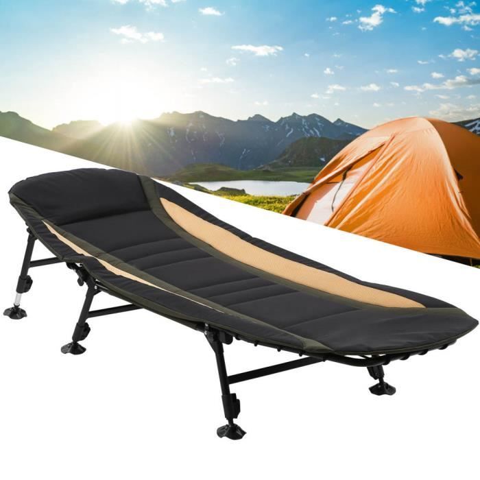 Lit De Camp Pliant – 188 Cm – Capacité 200 Kg – Avec Matelas Et Housse – Neuf