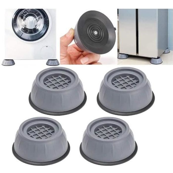Tapis anti vibration machine a laver, 4 Pièces kit de superposition universel tapis caoutchouc