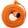 Rallonge éléctrique de jardin ZENITECH 25m - câble HO5VVF - 2 x 1.5 mm2 - Orange-1