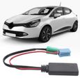 EBTOOLS adaptateur audio de voiture Adaptateur Audio automatique Mini connecteur ISO 6Pin 8Pin câble Bluetooth 5.0 AUX pour Renault-1