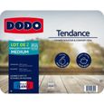 DODO Lot de 2 oreillers Tendance - 60 x 60 cm - Garnissage 100% Polyester fibre creuse siliconée - Blanc-1