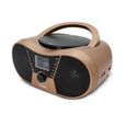 Lecteur CD Copper & Black avec radio FM, port USB, fonctions sleep et ID3-1
