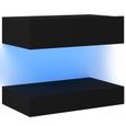 Qualité luxe© | Meuble de rangement & Meuble bas TV & Table de Salon & avec lumières LED Noir 60x35 cm |657830-1