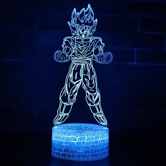 Lampe Anime Dragon Ball Veilleuse Dragon Ball - Son Goku Kamehameha Tactile Et Magnétique, Idéale Pour Le Bureau Ou La Chambre Night Light Amazon