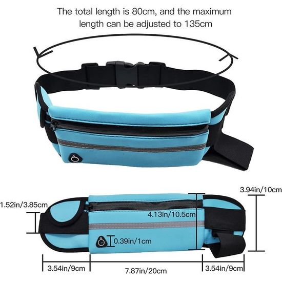 Ceinture De Course Léger - Sac Banane Sport Ajustable Pour Smartphone, Clés, Argent, Homme Et Femme