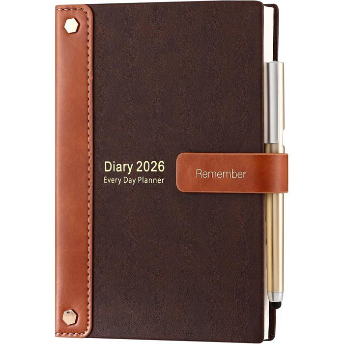 Collins Essential Agenda 2026 12 Mois - 1 Jour Par Page, Couverture Rigide A4 Bleu