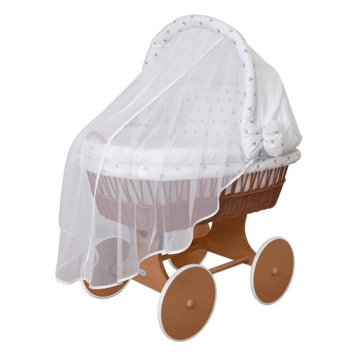 Landau Berceau Couffin bebe WALDIN BABY COLLECTION Blanc Classique Matelas inclus Cdiscount Puericulture Eveil bebe