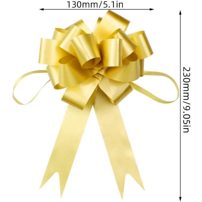 Lot De 3 Rouleaux Ruban Satin Doré 2cm X 22m - 66m Au Total Pour Décoration Cadeaux, Mariage Et Anniversaire