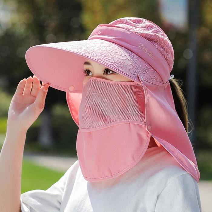 Casquette Chapeau de protection solaire pour femmes grand bord