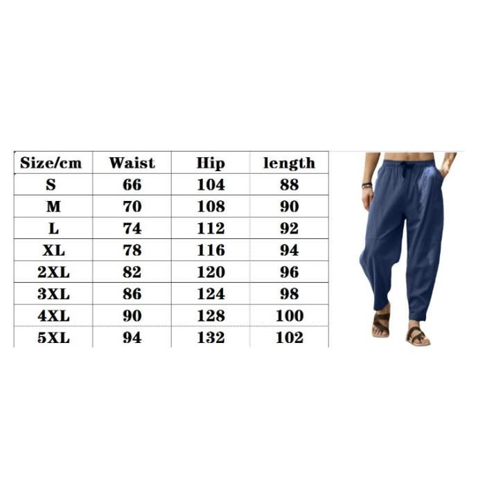Pantalon Homme Lin Et Coton Léger Et Confortable - Style Classique Quotidien