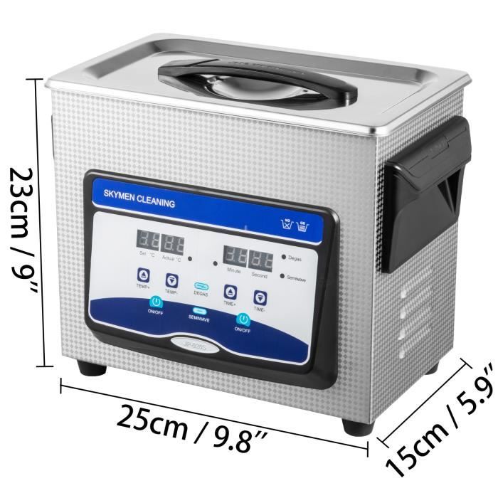 VEVOR Machine de Nettoyage à Ultrasons 0,8 L, Professionel