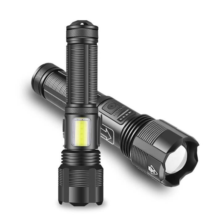 Lampe Torche LED Ultra Puissante - WELAN - Rechargeable par USB - 5 Modes  D'éclairage