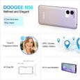 Smartphone Doogee N50 15GO+128GO Écran HD+ 6,52 Pouces octa-core Caméra 50MP Android 13 Telephone 4G 4200mAh GPS débloqué-2