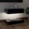 Qualité luxe© | Meuble de rangement & Meuble bas TV & Table de Salon & avec lumières LED Noir 60x35 cm |657830-2