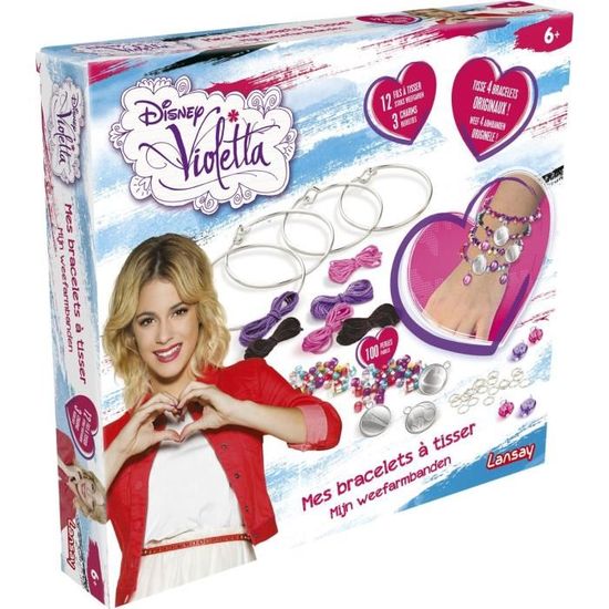 Disney Loisirs Créatifs  Fabrique Bracelets Violetta et quiz /lot de 3 jeux 