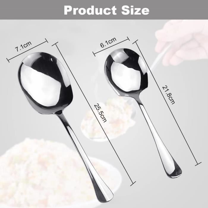 Lot De 2 Cuillères Filtrantes En Acier Inoxydable - Pour égoutter Caviar, Légumes, Fruits - Longueur 17 Cm