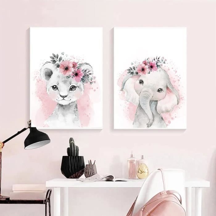 Lot De 3 Affiches Décoratives Noeud Rose - 30x40 Cm, Sans Cadre, Décoration Murale Chambre Bébé Fille Ou Enfant - Style Boho, Rose Doux