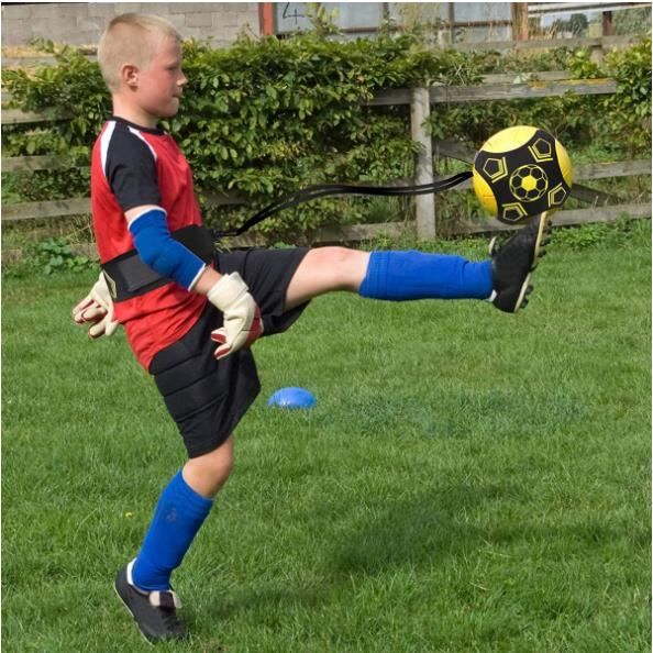 Entraîneur De Football Solo - Ceinture élastique Ajustable - Compatible Ballons Taille 3, 4, 5 - Pour Enfants Et Adultes - Pratique Intérieur/extérieur