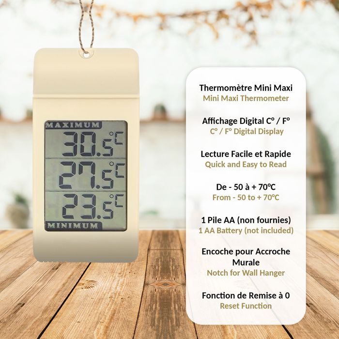 Thermomètre de fenêtre solaire | Leroy Merlin Thermomètre de fenêtre solaire | Leroy Merlin