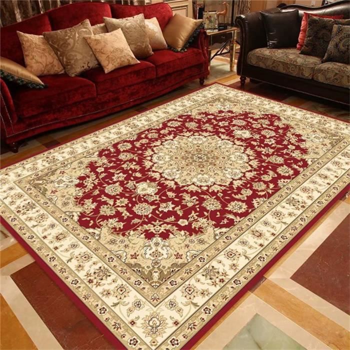 Tapis persan Tabriz vintage noué à la main, de taille normale, à motif floral - En vente sur France
