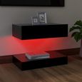 Qualité luxe© | Meuble de rangement & Meuble bas TV & Table de Salon & avec lumières LED Noir 60x35 cm |657830-3