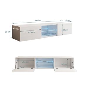 Meuble TV blanc laqué - Maison