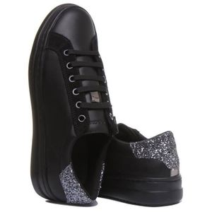 geox basket compensée noir