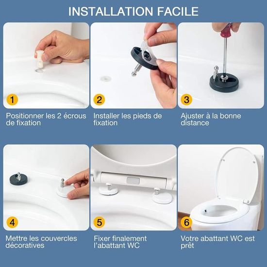 Dembexo Abattant WC avec Frein de chute Lunette de toilette
