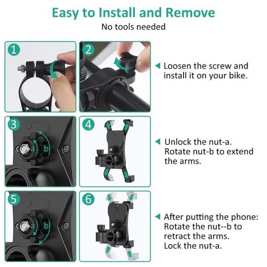Support Telephone Moto Universel Réglable pour iPhone Se /11 Pro Max / 11 Pro / 11 / XS Max/X Cocoda Support Telephone Velo Silicone avec Rotation à 360° Téléphones 4,0-6,5 Samsung S20 / S10 Support Telephone Moto Universel Réglable pour iPhone Se /11 Pro Max / 11 Pro / 11 / XS Max/X Cocoda Support Telephone Velo Silicone avec Rotation à 360° Téléphones 4,0-6,5 Samsung S20 / S10
