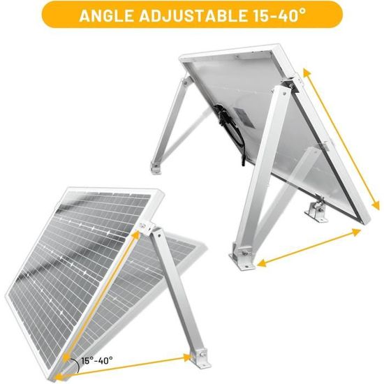 Support Panneau Solaire,Borne D'extrémité Solaire,30-45mm Pinces Crochet De Fixation Pour Panneau Solaire Réglables En Aluminium,Support De Panneau Z,pour Camping-cars,Autres Installations De Toit Off