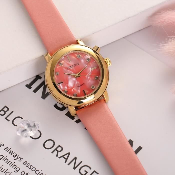Ladies Montre Parlante Analogique avec Alarme Annonce de l heure