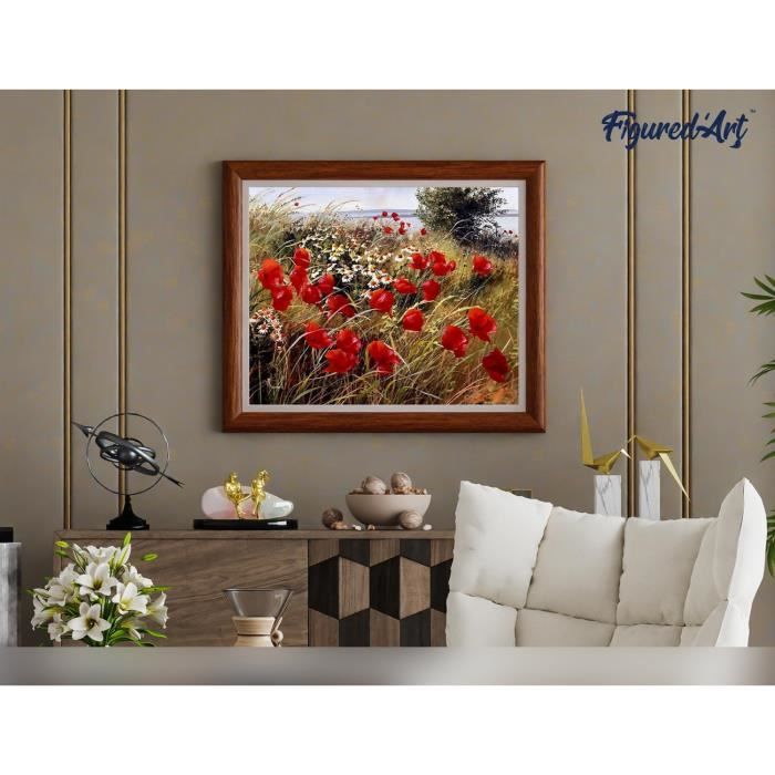 Peinture Par Numéros Figured'Art - Système Solaire 40x50cm Avec Châssis En Bois à Monter, Kit Complet Adulte