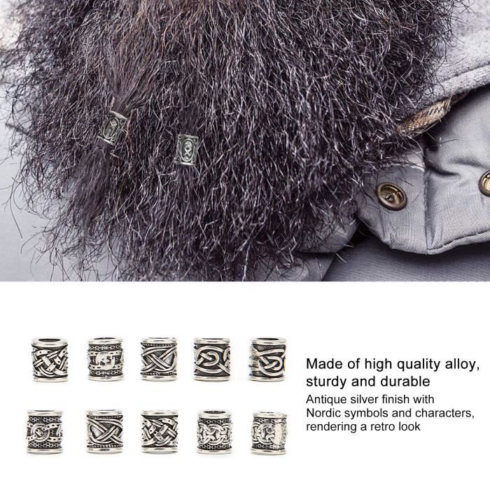 Perle De Barbe Bronze Loup Germanique - Style Viking Et Médiéval Pour Barbe Ou Cheveux