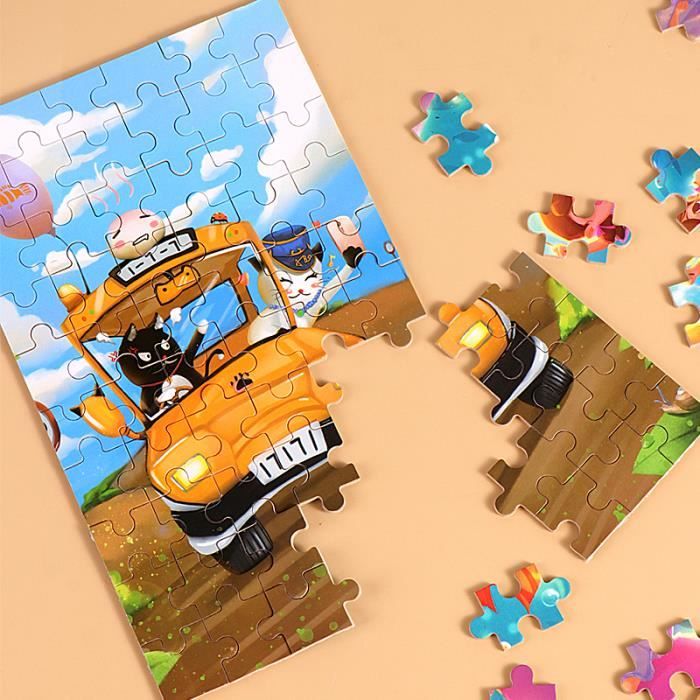Acheter Jouets pour enfants, puzzle d'éducation précoce, boîte en fer en  bois, puzzle pour garçon et fille, 60 pièces
