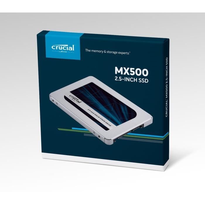 Crucial CT1000MX500SSD1 SSD interne MX500 (1To, 3D NAND, SATA, 2,5 pouces)  - Cdiscount Informatique