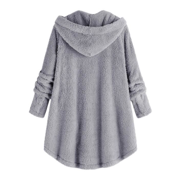 Gilet Femme Grande Taille Bouton L che Cardigan L che Capuche