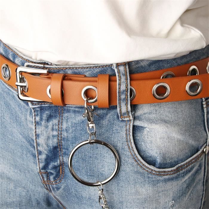 CEINTURE Femme Ceinture trous complets en cha ne de cercle de