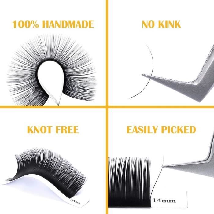 Extensions De Cils Professionnelles 0.18 D Curl - Mix 8-14mm - Marque GEMERRY - Neuf Sous Emballage
