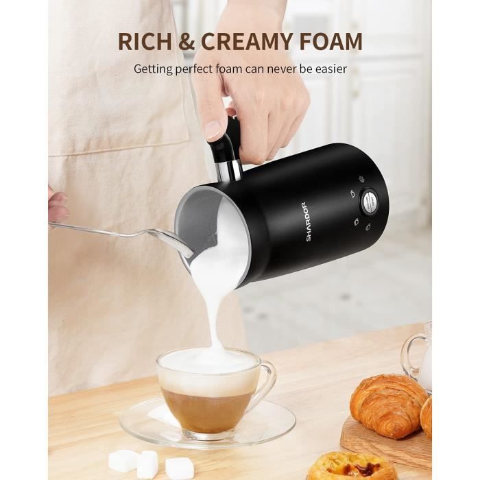 Appareil Lait Moussé Mousseur à Lait électrique 4 En 1 Morpilot - 400W Pour Cappuccino, Latte Et Macchiato Mohard Mousseur à Lait