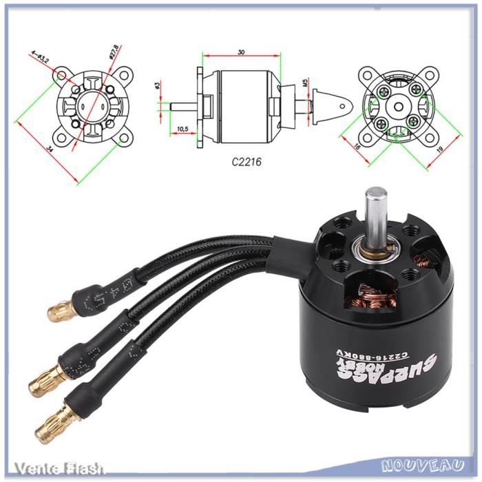 Servo d'avion à voilure fixe RC avec bras de servo et base accessoire