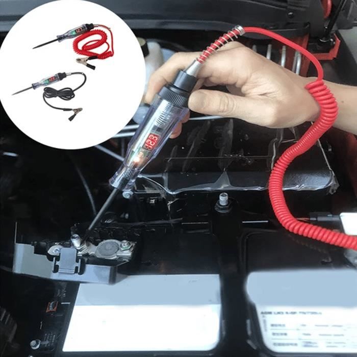 Testeur de circuit de tension de camion de voiture, affichage numérique,  stylo électrique, sonde, stylo, ampoule