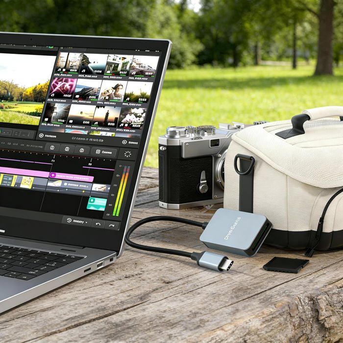 Lecteur De Cartes SD USB-C UHS-II V90/V60 - DriverGenius ProRead V9 - Haute Vitesse Jusqu'à 5 Gbps Pour Photographes Et Vidéastes - 7