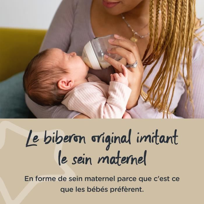 Tommee Tippee Closer To Nature Biberon, Tétine Imitant le Sein Maternel,  Lot de 2, 340ml - Cdiscount Puériculture & Eveil bébé