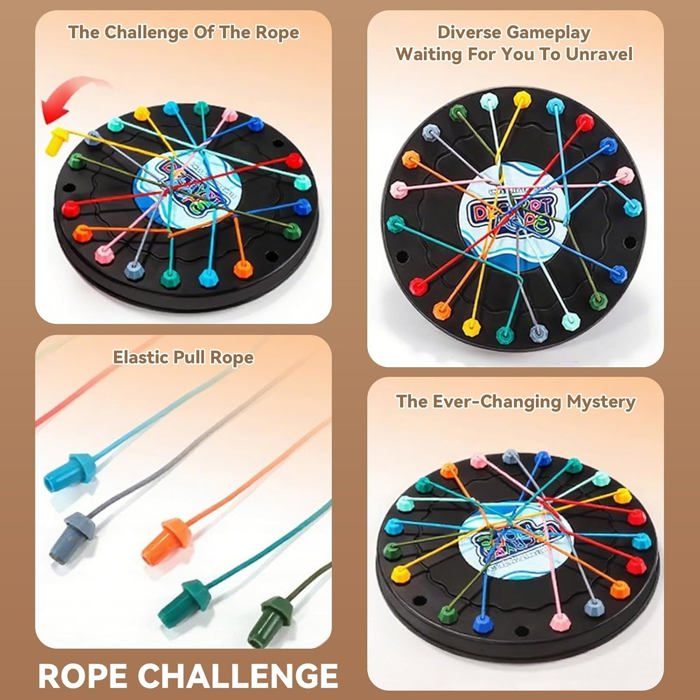 Brainy Knots Jeu de puzzle amusant en corde torsadée pour enfants