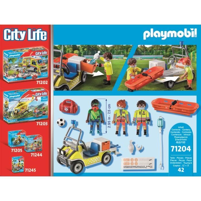 Playmobil City Life 71205 Urgentiste avec moto et effet lumineux dès 4 ans  acheter à prix réduit