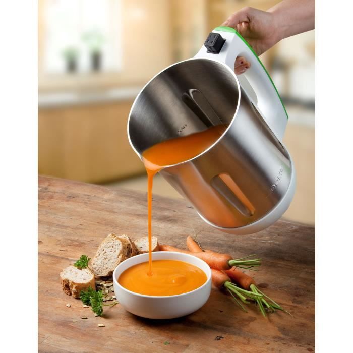Soup Maker XL 2L Acier Inox – Cuiseur à Soupe, Smoothies, Sauces – 6 Programmes Automatiques