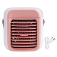 Climatiseur Portable de Poche, Ventilateur Rafraîchissant de Bureau - Rose